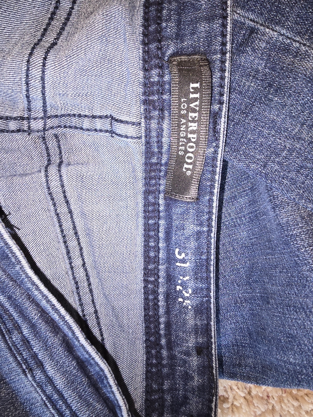 Liverpool Dark Blue Denim Jeans - Picture 2 of 6